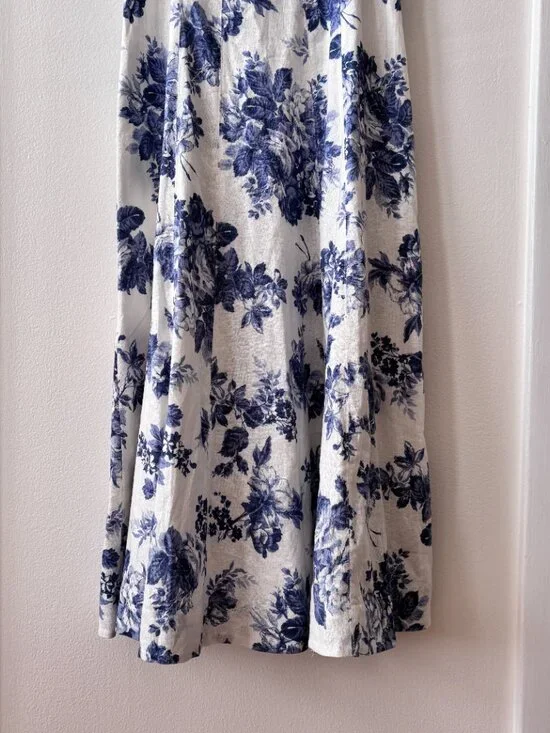 Abercrombie & Fitch Emerson Fit & Flare Linen Midi Dress - Picture 7 of 10